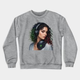 Coloured hair girl Crewneck Sweatshirt